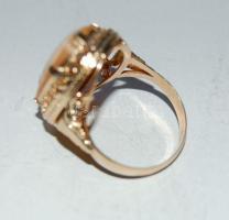 Női 14K arany (Au) gyűrű kámeával br. 5,04 gr díszdobozban