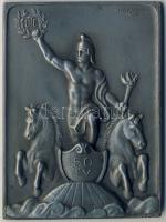 1935. "UTE-50 év" szögletes hadifém emlékplakett 74x53mm Szign.:Martinelli J. T:2