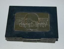 cca 1974 Varsói szerződés összfegyvernemi hadgyakorlat dombornyomott emlékdoboz "A szocialista haza fegyveres szolgálatáért a magyar népköztársaság honvédelmi miniszterétől" felirattal