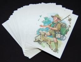 100 db cserkész képeslap reprint