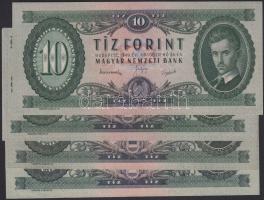 1949-1962. 10Ft (4x) különféle évszámokkal! T:II+,II