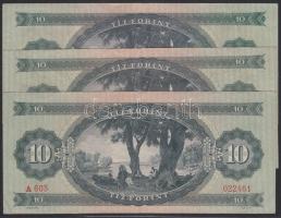 1949-1960. 10Ft (3x) különféle évszámokkal! T:II,III