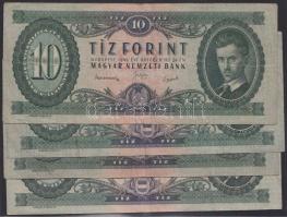 1949-1962. 10Ft (4x) különféle évszámokkal! T:III