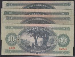 1949-1962. 10Ft (4x) különféle évszámokkal! T:III