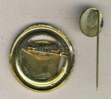 Aranykoszorús KISZ jelvény 1919-1957 miniatűrrel eredeti dísztokban T:1