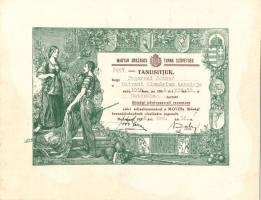 1935 MOTESZ bronzjelvény viselésére jogosító oklevél