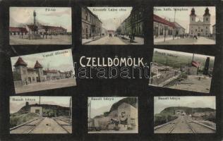 Celldömölk vasútállomással és bazaltbányával