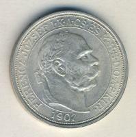1907. 5K Ag "Koronázási évforduló" "FERT" peremirat T:2+/2