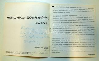 1971 Morell Mihály szobrász dedikált kiállítási katalógusa