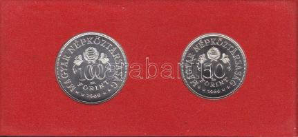 1969. 50Ft Ag + 100Ft Ag "Tanácsköztársaság" pár T:BU Eredeti MNB plasztiktokban!