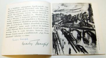 1967 Gráber Margit grafikus dedikált kiállítási katalógusa