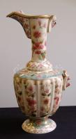 Kézzel festett Zsolnay porcelán kancsó törött füllel / Zsolnay chinaware jug with broken handler 27 cm