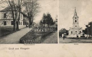 Románbogsán (Boksánbánya) with forester house and church (cut)