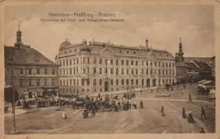 Pozsony market square, post office