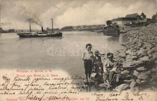 Bród beach with steamship (Rb)