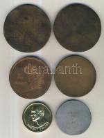 6db emlékplakett, díjérem: "A Vállalat  Kiváló Brigádja" Br szign.:Vincze Dénes + Csepel v...