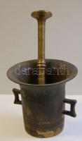 Régi réz mozsár törővel 23 cm