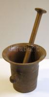 Régi réz mozsár törővel 27 cm