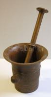 Régi réz mozsár törővel 27 cm