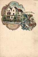 Bavarian school absolvents, coat of arms (wet damage)