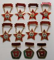 Szocialista kitüntetés, jelvény és kitűző tétel: Szocialista Brigád (29x) + Kiváló Dolgozó (8x) + A Vállalat kiváló brigádja (3x) T:vegyes