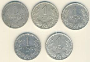 1926-1939. 1P Ag (5x) klf évszámmal! T:2,3