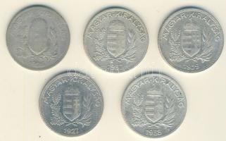 1926-1939. 1P Ag (5x) klf évszámmal! T:2,3