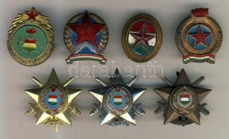 3db klf "KHT" és "KTP" kitűző arany, ezüst, bronz + 4db különféle szocialista jelvény T:2,2- (mind zománcozott)