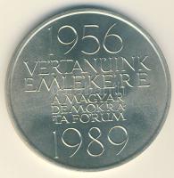 1989. Vértanúk emlékére alpakka érem a Magyar Demokrata Fórum kiadásában, tanúsítvánnyal, tokban T:1