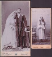 cca 1900  5 db klf keményhátú divatfotó