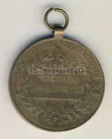 Ausztria 1898. "Ferenc József - Signum Memoriae" aranyozott bronz kitüntetés mellszalag nélkül T:2