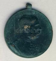 Ausztria 1898. "Ferenc József - Signum Memoriae" aranyozott bronz kitüntetés mellszalag né...