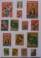 Háború előtti gyufacímkék másolatának gyűjteménye, összesen 710 db, egy-két eredetivel