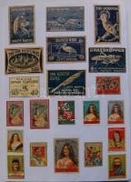 Háború előtti gyufacímkék másolatának gyűjteménye, összesen 710 db, egy-két eredetivel