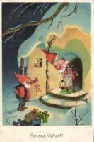 New Year dwarfs litho (EB)