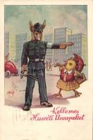 Easter, rabbit policeman