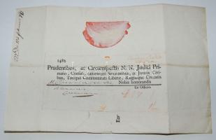 1795 Helytartótanácsi leirat gróf Mailáth József ispán, Mednyánszky János báró, Bécs-hű főúr tanácsos saját kezű aláírásával / Ex offo letter of the Gouverning Council with signatures