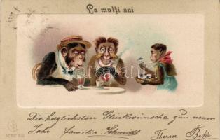 Monkeys, café litho