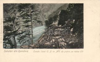 Olt valley railway line construction