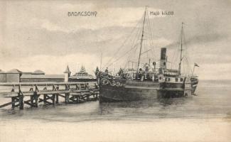 Badacsony hajókikötő gőzössel