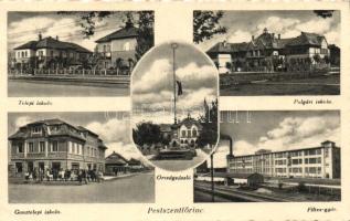 Budapest XVIII. Pestszentlőrinc a Ganztelepi iskolával és a Filtex-gyárral