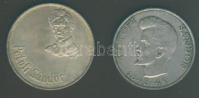 1948. 5Ft Ag "Petőfi" + 1973. 50Ft Ag "Petőfi" T:2-,BU