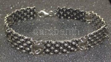 Kézzel készített ezüst (Ag) fonott glídes karlánc 14,75 gr