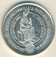 1989. "MÉE-Székesfehérvár-III.István" Ag 35,64g emlékérem T:PP
