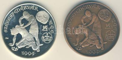 1992. "MÉE-Székesfehérvár-Aba Sámuel-Orseolo Péter" Ag és Br emlékérem pár T:PP,BU