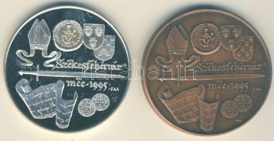1995. "MÉE Székesfehérvár-Könyves Kálmán-II.István" Ag 36g és Br emlékérem pár T:PP,BU
