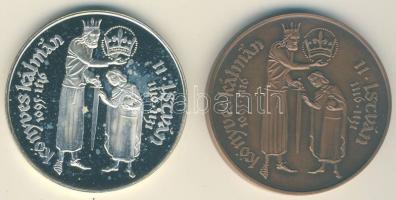 1995. "MÉE Székesfehérvár-Könyves Kálmán-II.István" Ag 36g és Br emlékérem pár T:PP,BU