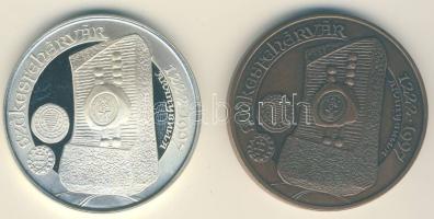 1997. "MÉE Székesfehérvár-II.András-Aranybulla" Ag 36,32g és Br emlékérem pár T:PP,BU