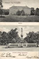 Nagysurány castle and Erzsébet statue (EK)