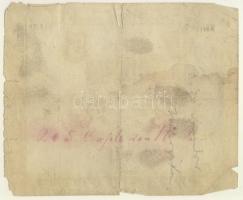 Ausztria 1847. 5G hamisítvány , hátlapon piros számozás "205 Explr v Nr...", aláírással, R...